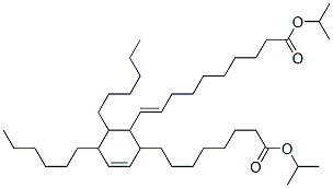 isopropyl 4,5-dihexyl-6-[10-(1-methylethoxy)-10-oxo-1-decenyl]cyclohex-2-ene-1-octanoate Structure