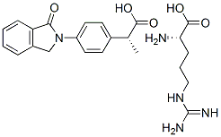 L-arginine mono[(R)-4-(1,3-dihydro-1-oxo-2H-isoindol-2-yl)-alpha-methylbenzeneacetate] Structure