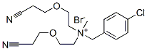 (p-chlorobenzyl)bis[2-(2-cyanoethoxy)ethyl]methylammonium bromide Structure