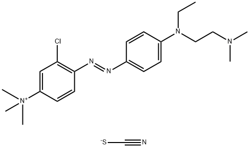 3-chloro-4-[[4-[[2-(dimethylamino)ethyl]ethylamino]phenyl]azo]-N,N,N-trimethylanilinium thiocyanate 结构式