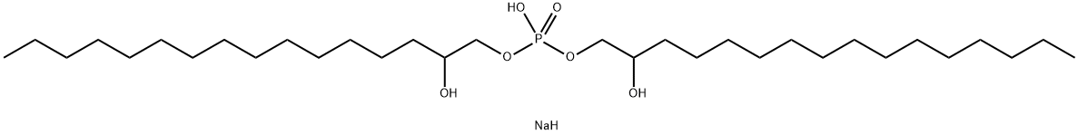 sodium bis(2-hydroxyhexadecyl) phosphate Structure