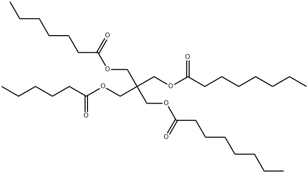 2-[[(1-oxoheptyl)oxy]methyl]-2-[[(1-oxohexyl)oxy]methyl]propane-1,3-diyl dioctanoate Structure