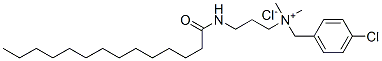(p-chlorobenzyl)dimethyl[3-[(1-oxotetradecyl)amino]propyl]ammonium chloride Structure