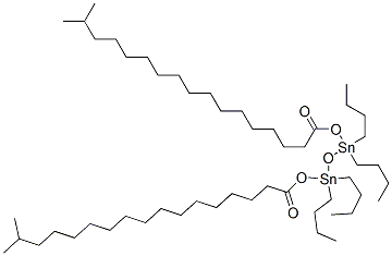 1,1,3,3-tetrabutyl-1,3-bis[(1-oxoisooctadecyl)oxy]distannoxane Struktur