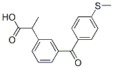 2-[3-[4-(methylthio)benzoyl]phenyl]propionic acid Struktur