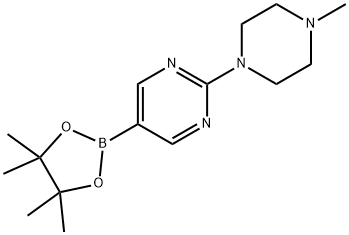 2-(4-METHYLPIPERAZIN-1-YL)PYRIMIDINE-5-BORONIC ACID PINACOL ESTER Structure