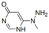 4(1H)-Pyrimidinone, 6-(1-methylhydrazino)- (9CI) Structure