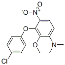 3-(4-クロロフェノキシ)-2-メトキシ-N,N-ジメチル-4-ニトロアニリン 化学構造式