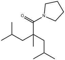 1-[2,4-dimethyl-2-(isobutyl)-1-oxopentyl]pyrrolidine Structure
