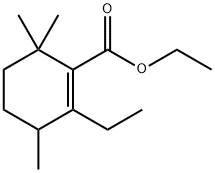 ethyl 2-ethyl-3,6,6-trimethylcyclohexenecarboxylate Struktur