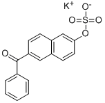 フェニル[6-[[(ポタシオオキシ)スルホニル]オキシ]-2-ナフチル]ケトン 化学構造式