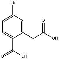 4-溴-2-(羧甲基)苯甲酸 结构式