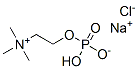 N,N,N-トリメチル-2-(ソジオオキシホスホニルオキシ)エタンアミニウム・クロリド 化学構造式