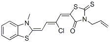 5-[2-クロロ-4-(3-メチルベンゾチアゾール-2(3H)-イリデン)-2-ブテニリデン]-3-(2-プロペニル)-2-チオキソチアゾリジン-4-オン 化学構造式
