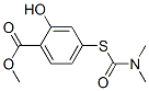 4-(ジメチルアミノカルボニルチオ)-2-ヒドロキシ安息香酸メチル 化学構造式