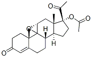 17-(アセチルオキシ)-9α,11α-エポキシプレグナ-4-エン-3,20-ジオン 化学構造式