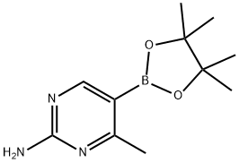 2-氨基-4-甲基-5-嘧啶硼酸片哪醇酯 结构式