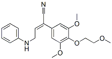 4-anilino-2-[3,5-dimethoxy-4-(2-methoxyethoxy)phenyl]but-2-enenitrile  Struktur