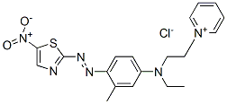 1-[2-[エチル[3-メチル-4-(5-ニトロチアゾール-2-イルアゾ)フェニル]アミノ]エチル]ピリジニウム・クロリド 化学構造式