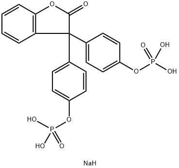 3,3-bis[4-(phosphonooxy)phenyl]benzofuran-2(3H)-one, tetrasodium salt Structure