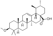 3-METHOXY-(3BETA)-URS-12-EN-28-OIC ACID 结构式