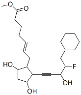 methyl 7-[2-(5-cyclohexyl-4-fluoro-3-hydroxypent-1-ynyl)-3,5-dihydroxycyclopentyl]hept-5-enoate Structure