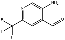 2-三氟甲基-5-氨基异烟醛, 944900-36-1, 结构式