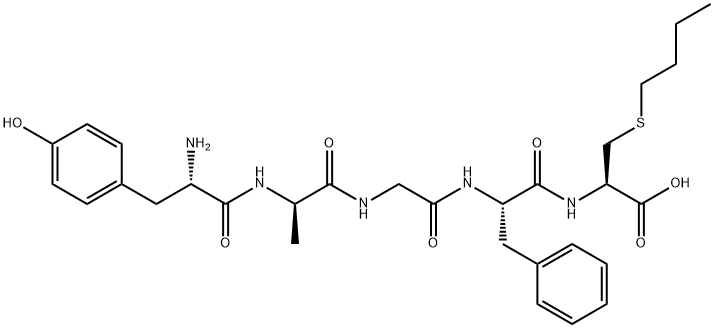 tyrosyl-alanylglycyl-phenylalanyl-cysteine S-butyl ester Struktur