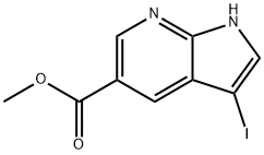 3-碘-7-氮杂吲哚-5-甲酸甲酯 结构式