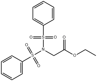 ethyl 2-(bis(benzenesulfonyl)amino)acetate Struktur