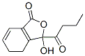 4,5-ジヒドロ-3-ヒドロキシ-3-(1-オキソブチル)-1(3H)-イソベンゾフラノン 化学構造式