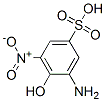 Benzenesulfonic acid, 3-amino-4-hydroxy-5-nitro-, diazotized, coupled with diazotized 5-amino-2-(phenylamino)benzenesulfonic acid, diazotized 4-nitrobenzenamine and m-phenylenediamine Structure