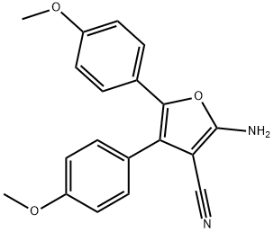 2-Amino-4,5-bis(4-methoxyphenyl)furan-3-carbonitrile Struktur