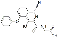Glycine,  N-[(1-cyano-4-hydroxy-5-phenoxy-3-isoquinolinyl)carbonyl]- Struktur
