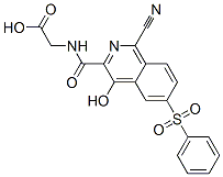 Glycine,  N-[[1-cyano-4-hydroxy-6-(phenylsulfonyl)-3-isoquinolinyl]carbonyl]- Structure
