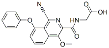 Glycine,  N-[(1-cyano-4-methoxy-8-phenoxy-3-isoquinolinyl)carbonyl]- Struktur