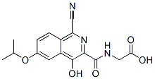 Glycine,  N-[[1-cyano-4-hydroxy-6-(1-methylethoxy)-3-isoquinolinyl]carbonyl]- Structure