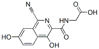 Glycine,  N-[(1-cyano-4,7-dihydroxy-3-isoquinolinyl)carbonyl]- Struktur