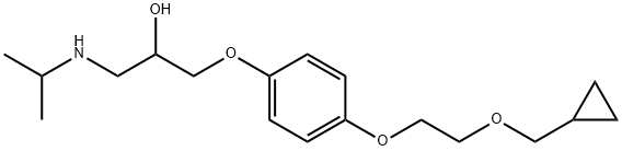 1-[4-[2-(cyclopropylmethoxy)ethoxy]phenoxy]-3-(propan-2-ylamino)propan -2-ol Structure