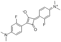 1-(4-Dimethylamino-2-fluoro-phenyl)-3-(4-dimethylimmonium-2-fluoro-cyclohexa-2,5-dien-1-ylidene)-2-oxo-cyclobuten-4-olate Structure
