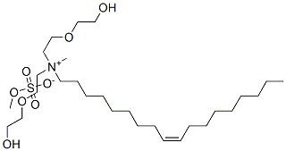 bis[2-(2-hydroxyethoxy)ethyl]methyloleylammonium methyl sulphate Structure