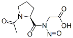 N-(N-acetylprolyl)-N-nitrosoglycine Struktur