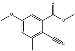 METHYL 2-CYANO-5-METHOXY-3-METHYLBENZOATE Structure