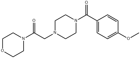 4-[[4-(p-メトキシベンゾイル)ピペラジン-1-イル]アセチル]モルホリン 化学構造式