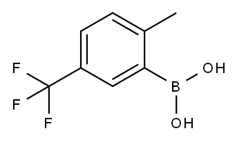 2-甲基-5-三氟甲基苯硼酸, 947533-96-2, 结构式