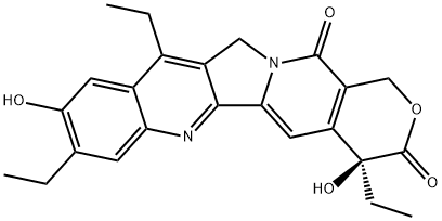 7,11-ジエチル-10-ヒドロキシカンプトテシン 化学構造式