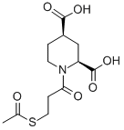 2,4-Piperidinedicarboxylic acid, 1-(3-(acetylthio)-1-oxopropyl)-, cis- Struktur