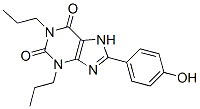 1,3-ジプロピル-8-(4-ヒドロキシフェニル)キサンチン 化学構造式