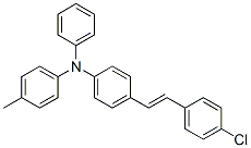 N-Phenyl-N-(p-tolyl)-4-[2-(4-chlorophenyl)ethenyl]aniline Struktur