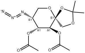 5-AZIDO-5-DEOXY-3,4-DI-O-ACETYL-1,2-O-ISOPROPYLIDENE-BETA-D-FRUCTOSE Structure